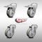 Service Caster 4 Inch SS Gray Polyurethane Swivel Bolt Hole Caster Set with 2 Total Lock Brake SCC-SSBHTTL20S414-PPUB-2-S-2 - alternate 6